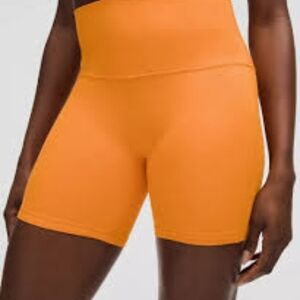 Lululemon Align™ High-Rise Short 6", Size 12, Tiger Orange